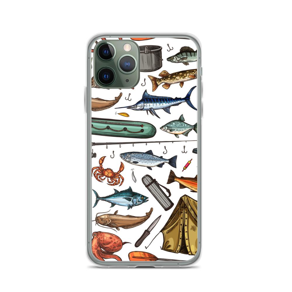 White Fishing & Camping iPhone Case - Outdoors Thrill