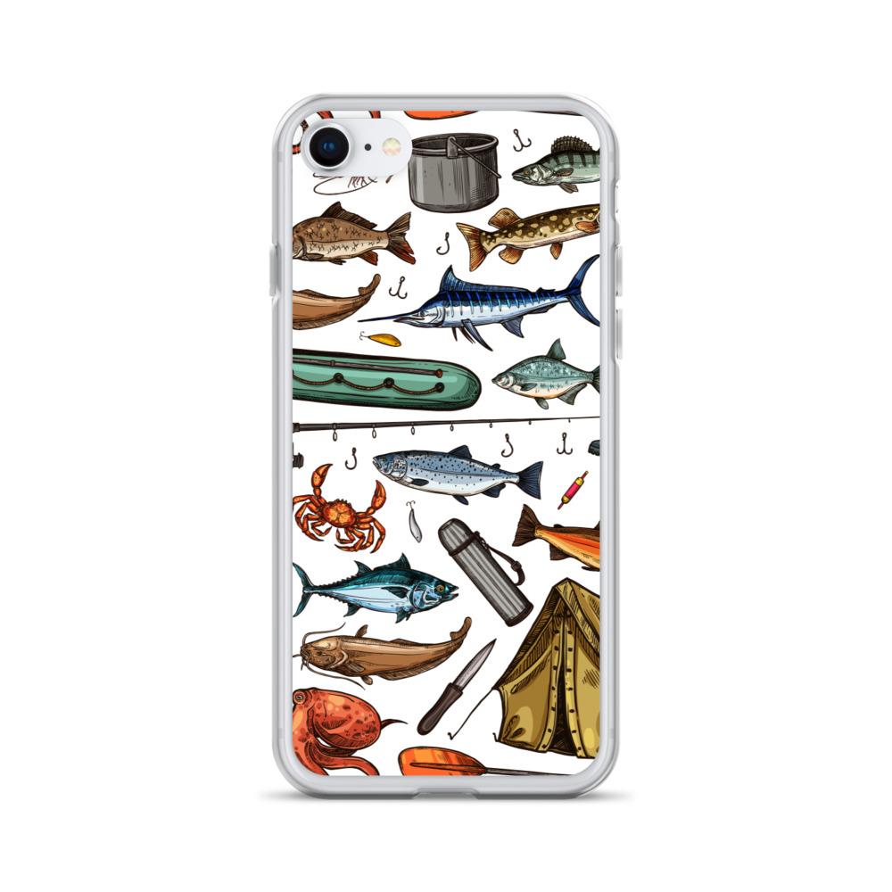 White Fishing & Camping iPhone Case - Outdoors Thrill