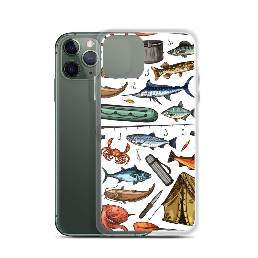 White Fishing & Camping iPhone Case - Outdoors Thrill