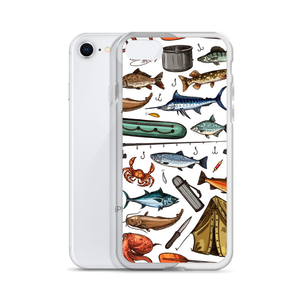 White Fishing & Camping iPhone Case - Outdoors Thrill